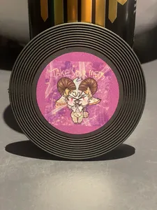 AllSignsToday.Com - Soft Plastic Record Coaster