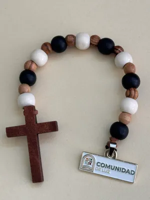 These prayers beads are made by mothers in our Tijuana shelter and they are given to donors
