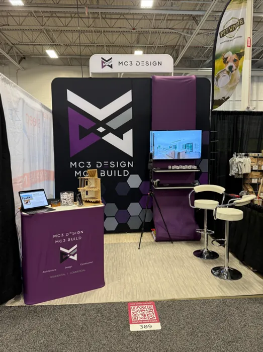 AllSignsToday.Com - Custom Trade Show Display Media Display with TV Stand 10' x 10'