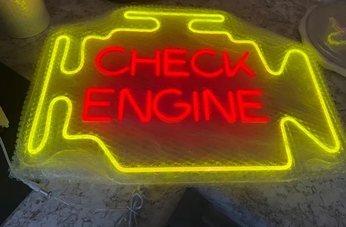 AllSignsToday.Com - Check Engine Neon Sign