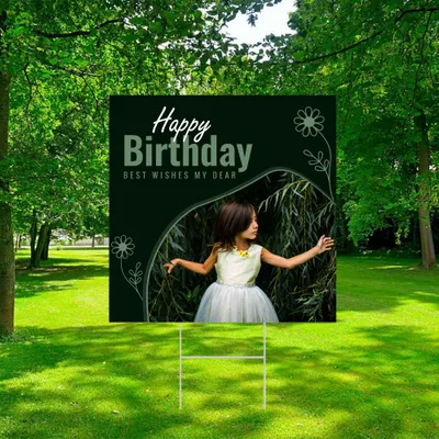 Custom Birthday Girl Outdoor Yard Sign