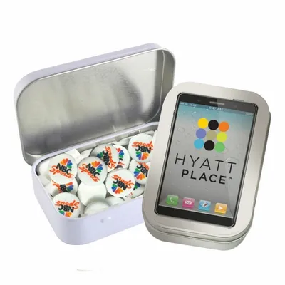 Rectangular Tin - Imprinted Round Mints - All Signs Today