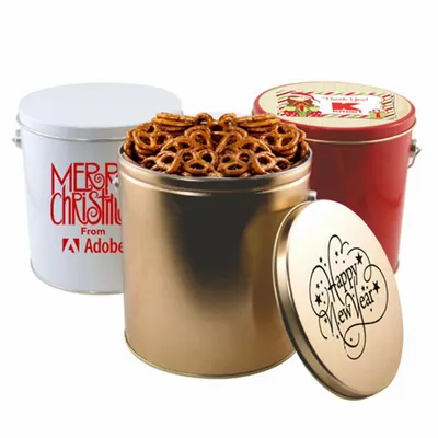 1 Gallon Gift Tin with Pretzels - All Signs Today