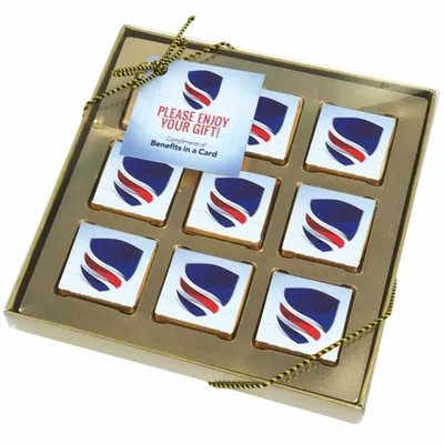 Nine Piece Chocolate Foiled Square Gift Box - All Signs Today