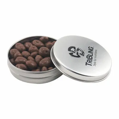 Round Tin with Chocolate Raisins - SBF2900 - All Signs Today