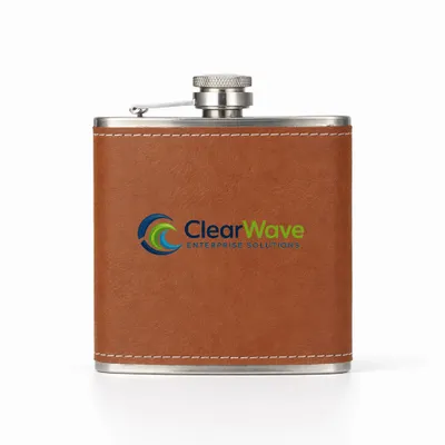 Leather Wrapped Hip Flasks - All Signs Today