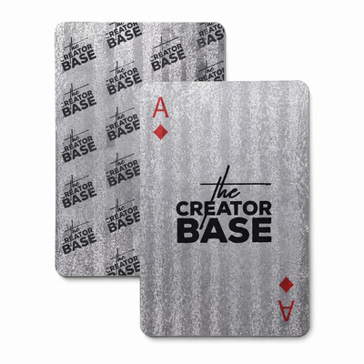 Brushed Silver Finish Playing Cards