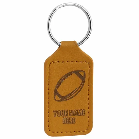 Durable Debossed Leather Keychain - All Signs Today