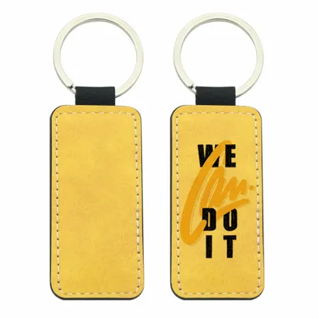 Full-Color Rectangle Leather Keychain - All Signs Today