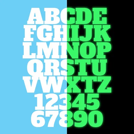 Alphanumeric Glow In The Dark Patches - All Signs Today