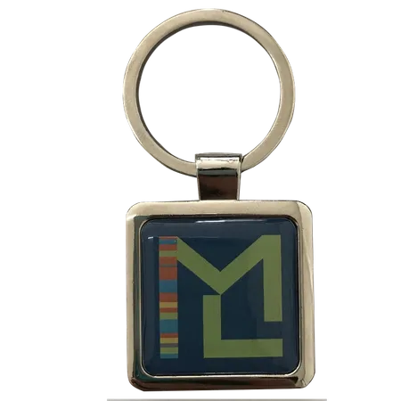 Epoxy Square Metal Keychain - All Signs Today