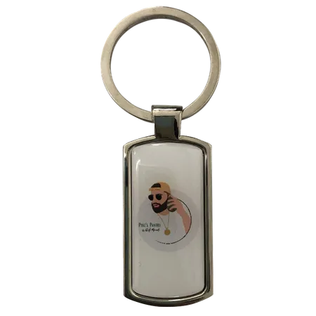 Straight Rectangle Metal Keychain - All Signs Today