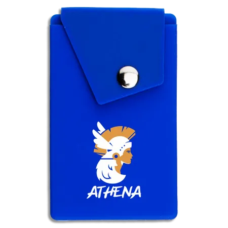 Silicone Card Holder Pressed-On Button Pocket - All Signs Today