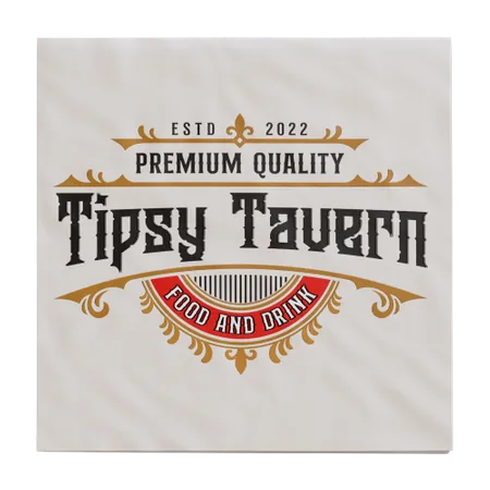 Custom Linen Beverage Napkin - All Signs Today