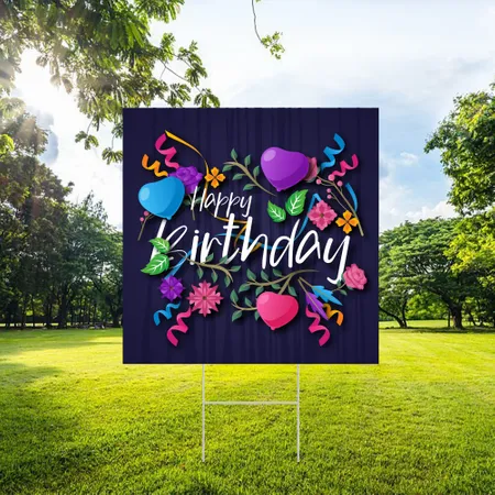 Custom Size Birthday Party Yard Sign