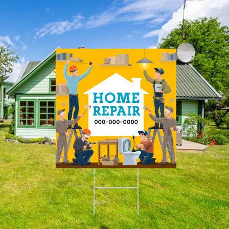 Custom Home Repair Yard Sign