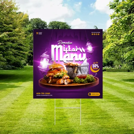 Custom Restaurant Special Offer Yard Sign