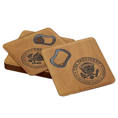 Leather Bottle Opener Coaster - All Signs Today