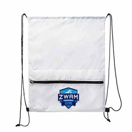 Zip Pocket Drawstring Bag Zip Pocket Drawstring Bag - All Signs Today