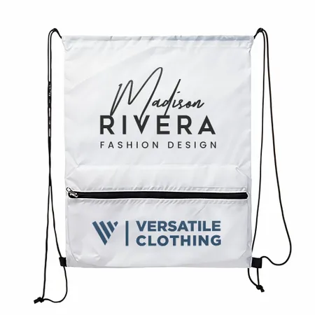Zip Pocket Drawstring Bag Zip Pocket Drawstring Bag - All Signs Today