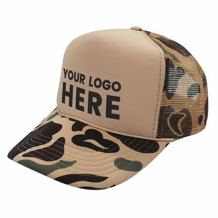 Nissun CPC - Foam Trucker Hat Camo, 5-Panel Camouflage Cap - All Signs Today