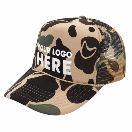 Nissun CSC - Foam Trucker Camo Hat, 5-Panel Camouflage Cap - All Signs Today