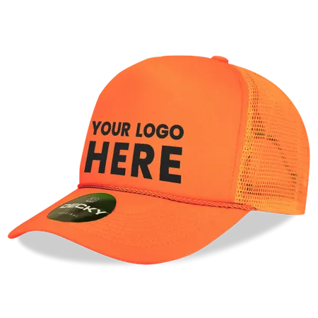 Decky 221 Neon Foam Trucker Cap, 5-Panel Mesh Back Hat Decky 221 Neon Foam Trucker Cap, 5-Panel Mesh Back Hat - All Signs Today
