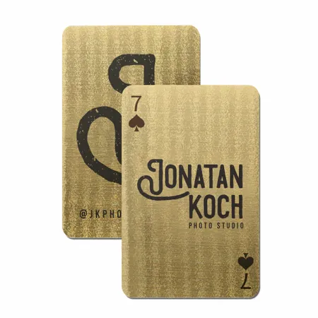 Brushed Gold Finish Playing Cards - All Signs Today