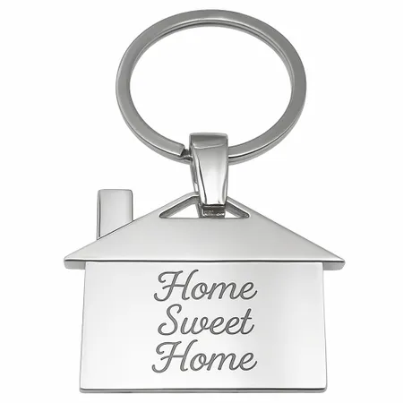 House-Shaped Metal Keychain - All Signs Today
