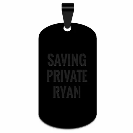 Sleek Military Dog Tag Metal Keychain - All Signs Today