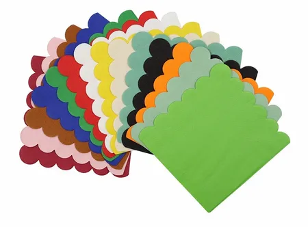 Scallop Foil Stamped Napkins - All Signs Today