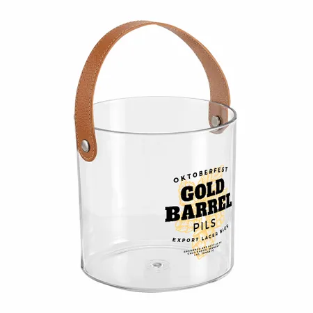 Leather-Strap Clear Drink Buckets - All Signs Today