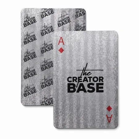 Brushed Silver Finish Playing Cards - All Signs Today