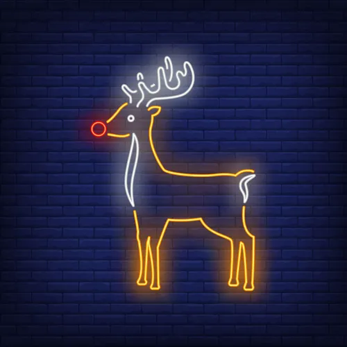 Cute Reindeer Neon Sign - All Signs Today