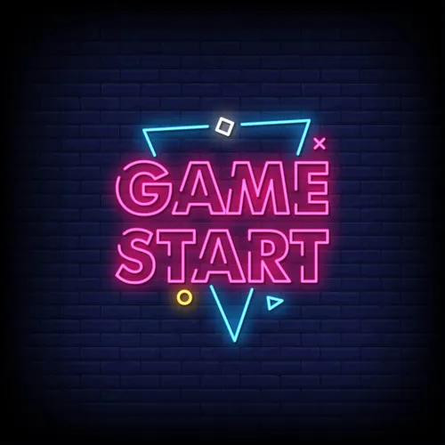 Game Start Neon Sign - All Signs Today