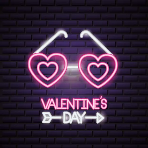 Valentines Day With Heart Sunglasses - All Signs Today