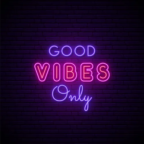 Pink & Purple Good Vibes Only Neon Sign - All Signs Today