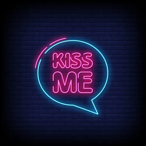 Kiss Me Neon Sign - All Signs Today