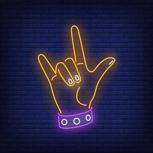 Rock Gesture Neon Sign - All Signs Today