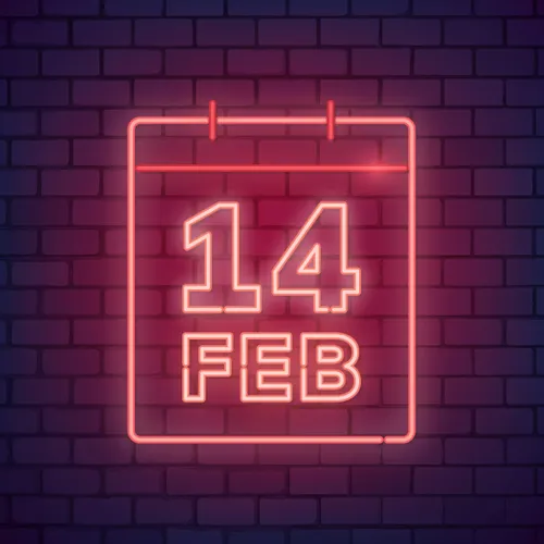 Valentine's Day Date Neon Sign - All Signs Today