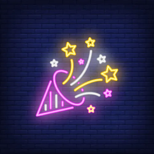 Party Hat Neon Sign - All Signs Today