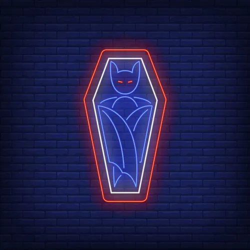 Vampire Coffin Neon Sign - All Signs Today