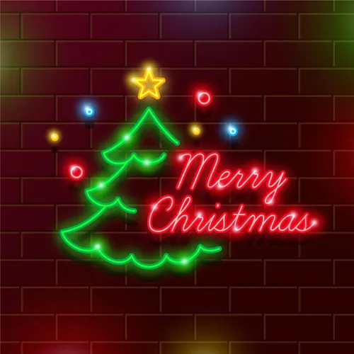 Tree Merry Christmas Neon Sign - All Signs Today