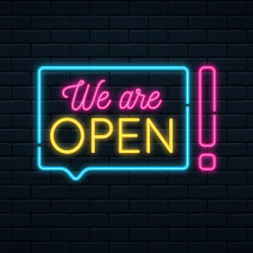 We Are Open Neon Sign - All Signs Today