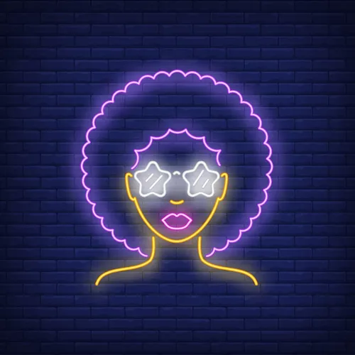Afro Retro Girl Neon Sign - All Signs Today