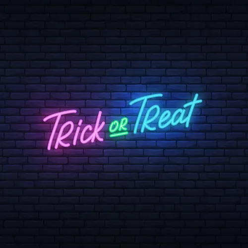 Trick or Treat Lettering Neon Sign - All Signs Today