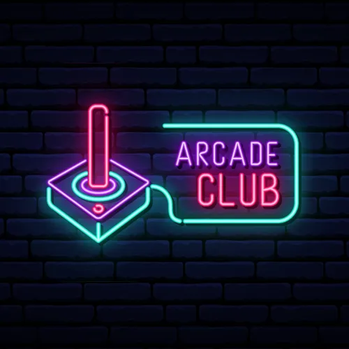 Retro Joystick Arcade Club Neon Sign - All Signs Today