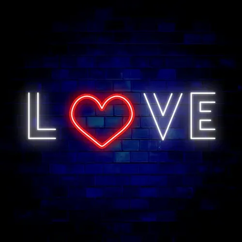 Love Heart Neon Sign - All Signs Today