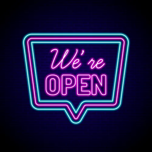 We're Open Neon Sign - All Signs Today