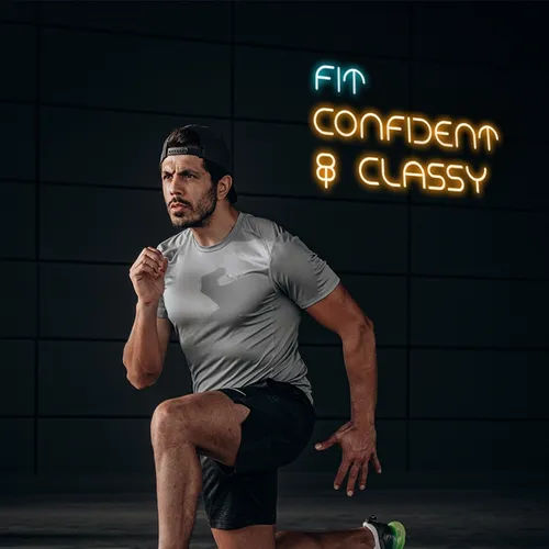 Fit Confident Classy Neon Sign - All Signs Today